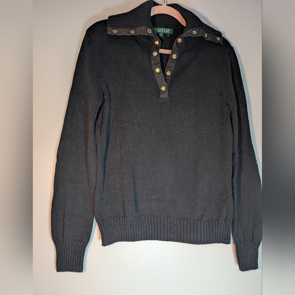 Ralph Lauren Collared Sweater Logo Snaps